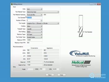 volumill milling advisor